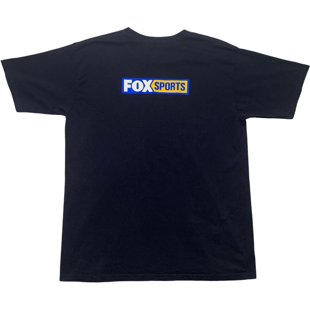 Vintage Fox Sports 100% Cotton T-shirt Mens Tees Top Mens Size Large Foxtel AFL Football NRL Rugby League