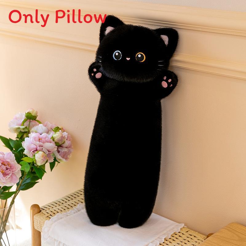 Cute Cat Cartoon Long Body Pillow With Soft Plush For Girls Sleep And Relaxation