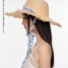 UV Protection Beach Hat Ribbon Weave Straw Cap Casual Sun Protection Cap  Vacation