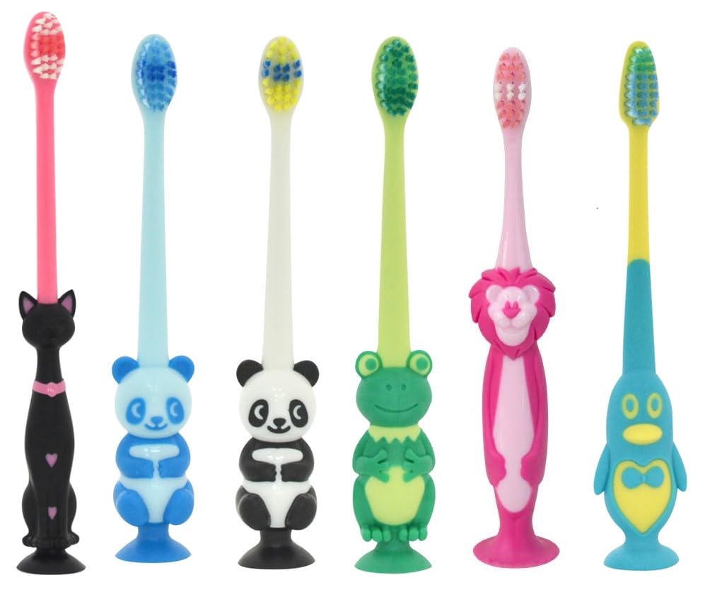 

Набор зубных щеток на присосках U Company, 12 штук, цвета льва, не может быть, но будет по одному экземпляру каждого типа. (Панда, Лягушка, Пингвин, Кошка, - выбрано, включено)