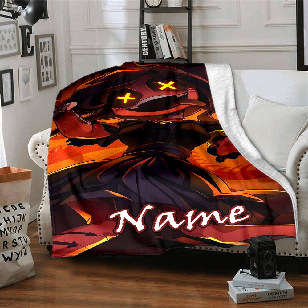 Custom Name Murder Drones Theme Printed Blanket - Perfect for Couch, Bed, Travel & Outdoor Use | Machine Washable, Cozy & Durable.