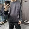 2026 Autumn Trendy Patchwork Men's Fashion Luxury Long Sleeve Loose Couple Base Layer Shirt