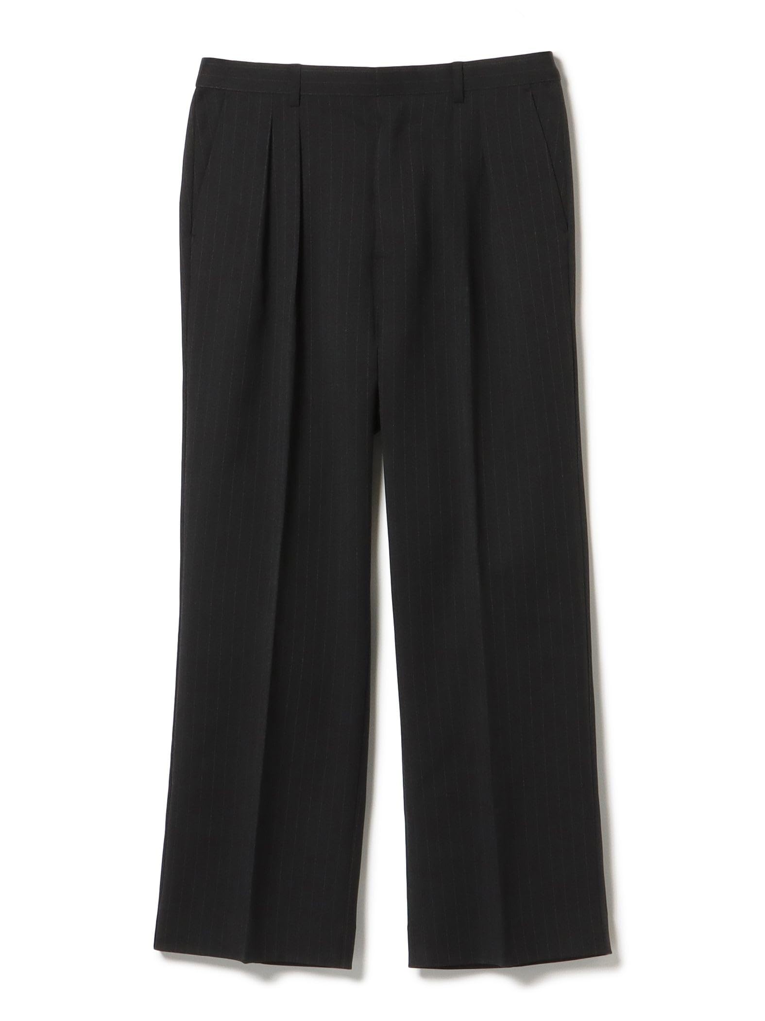 

Beams Heart Men s Striped 2-Puck Wide Leg Pants, Black, Size M