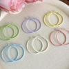 Macaron-Colored Large Hoop Earrings for Women: Summer Dopamine Temperament, Niche Personality, Simple Thin Hoops