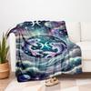"Zodiac Pisces Art Print - Celestial Fish Wall Decor"Blanket Flannel Throw Blanket for Sofa, Bed, Travel, Camping, Office, Couch, Chair, And