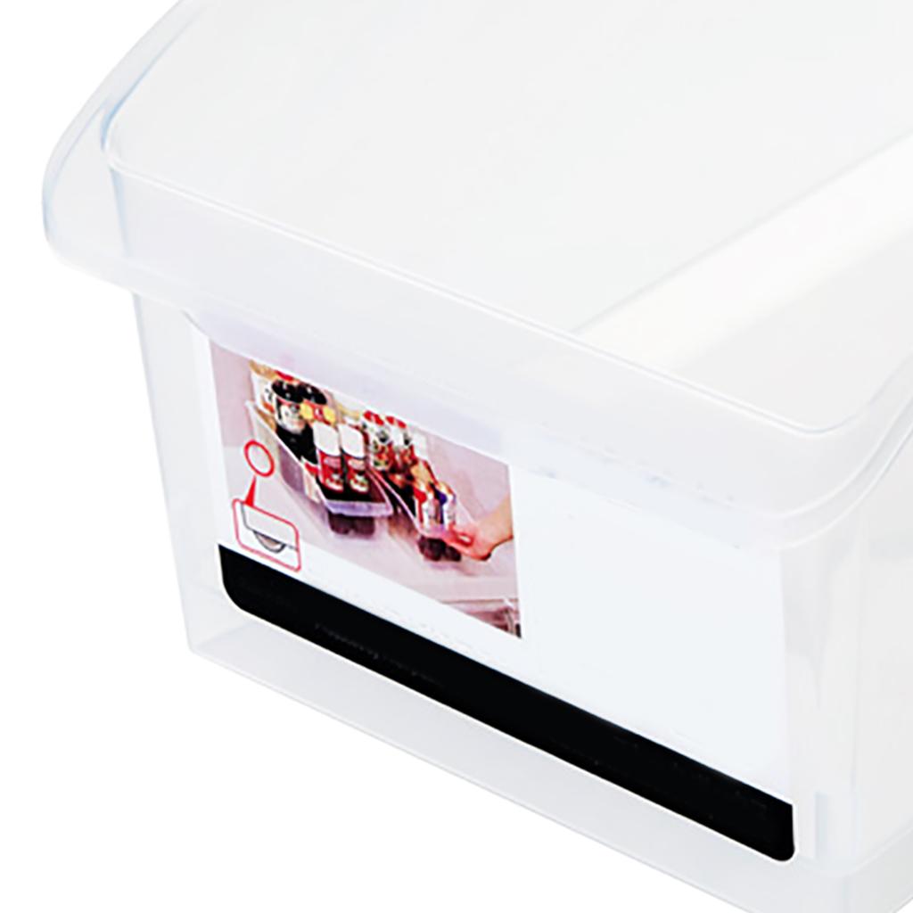 Fridge Drawer Organizer Bin Easy Access Clear Plastic Ample Capacity Versatile Pull Out Storage