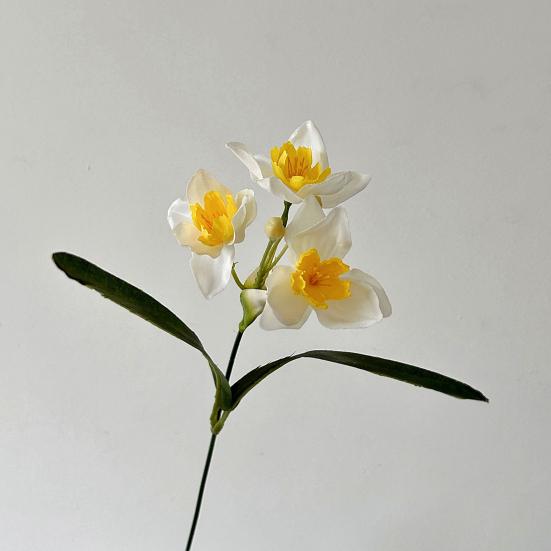 Künstliche Blumen Realistische Narzissen für Heimdeko Nordischer Stil Langlebig Kein Wasser Benötigt Flexible Stiele Sicher Floral