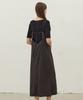 Le Studio Bag U Ring Sleeveless Long Dress_Charcoal