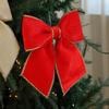 Red Velvet Gold-Edged Christmas Bow Christmas Tree Hanging Ornament Christmas Decorations Christmas Tree Decorations