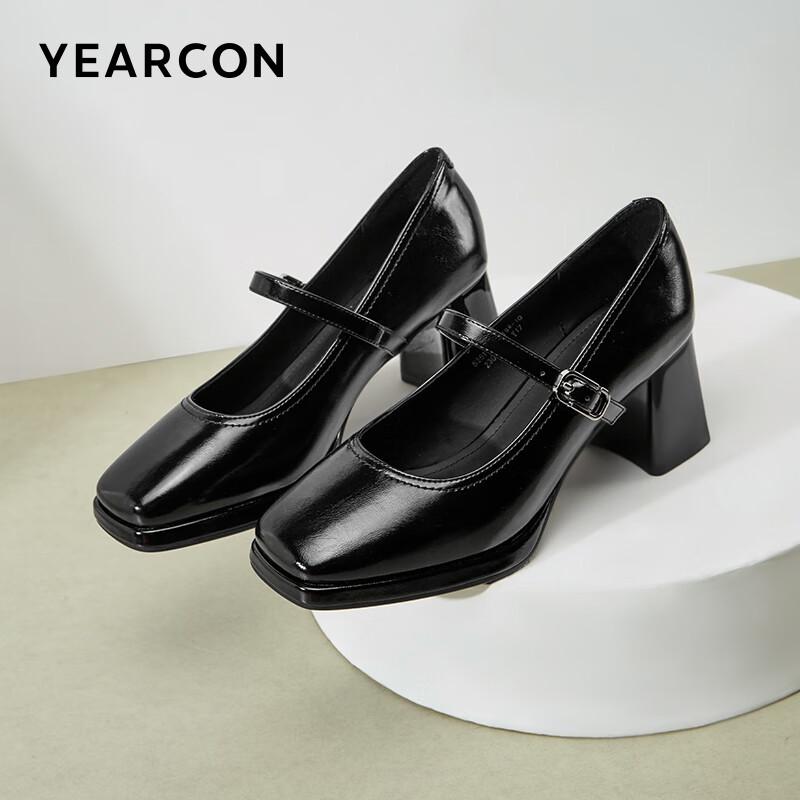 Yr.k Women's French Retro Mary Jane High Heels
