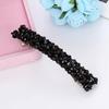 Elegant Crystal Rectangle Hair Clip Golden Metal Barrette Hairpin Hair Accessories