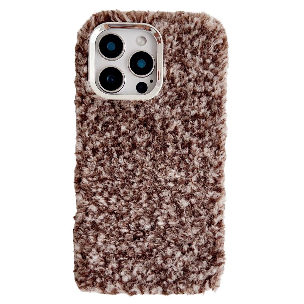 For iPhone 16 Pro Case Wool-Like Plush Soft TPU Protective Phone Cover