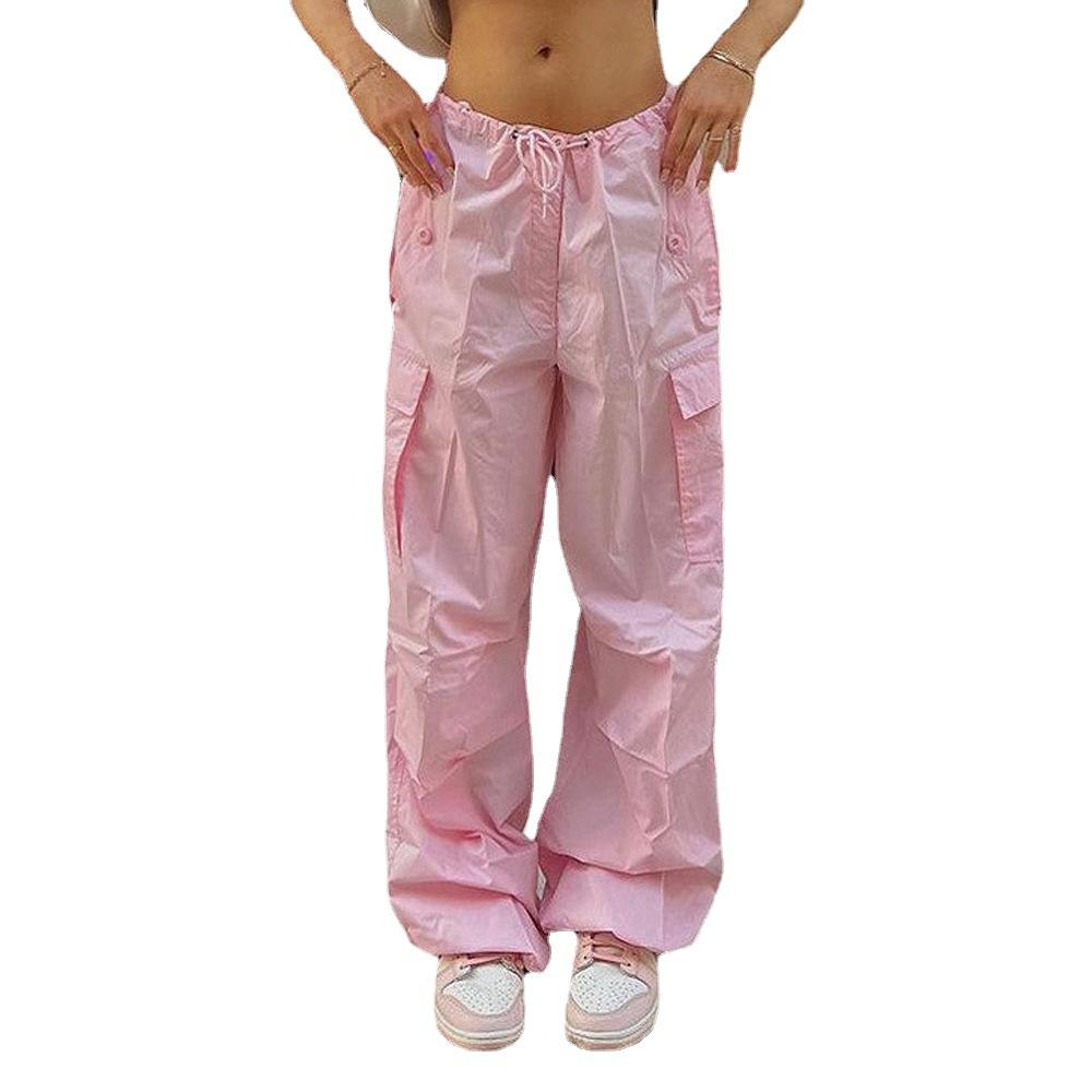 Pantaloni Cargo Stile Streetwear da Donna, Pantaloni Sportivi Asciugatura Rapida, Tasche Grandi, Moda di Strada