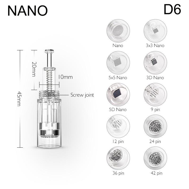 Nano 9 12 24 36 42 Pin Dr Pen N2 M5 M7 E30 Derma Pen Needle Cartridges Microneedling Machine Bayonet Replace Stamp