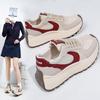 Löparskor för kvinnor Halkfria ventilerande sneakers Snörning Bekväma plattformssneakers Chunky Casual Walking Skor Tennissportskor för kvinnor