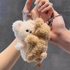 Animal Cartoon Bear Key Chain Cartoon Bear Plush Pendant Magnetic Bear Pendant  Hanging Accessory