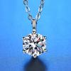 2ct Moissanite 925 Silver Necklace for Women Wedding Party Classic Sparkling Pendant