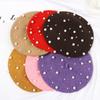 Women Girls Casual Elegant Warm Painter Hats Pearl Wool French Cap Beret Hat