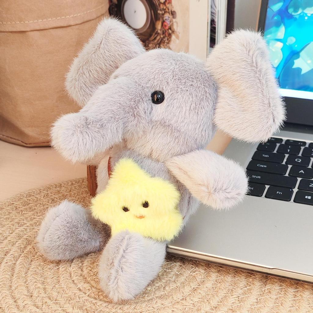 Cartoon Cute Star Elephant Plush Hanging Ornament - Small Doll for Wedding Toss