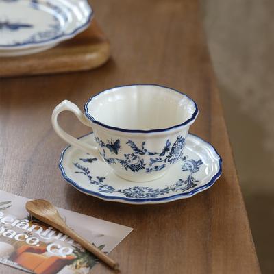 Coffee Cups with High Appearance Standards High End and Exquisite Mugs  French Retro Style Ceramic Cup and Plate Sets  Water Cups  Niche