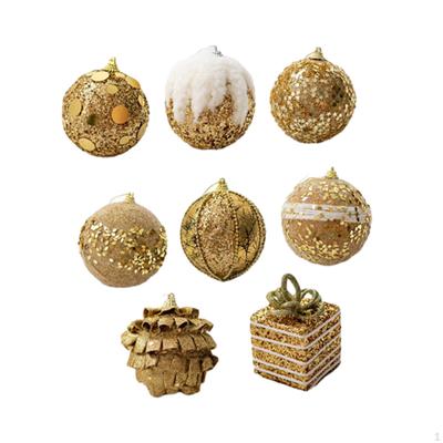 8 Parça Noel Ağacı Süsleri Seti, Kırılmaz Aksesuarlar, Ev Dekorasyonu