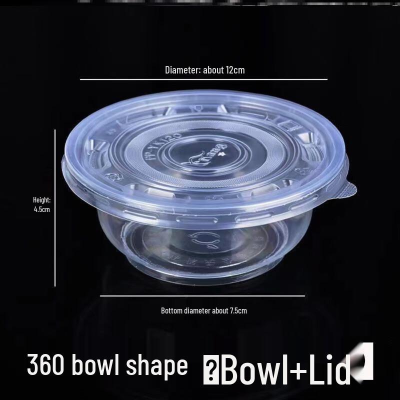 

Disposable Transparent Plastic Bowls with Lids