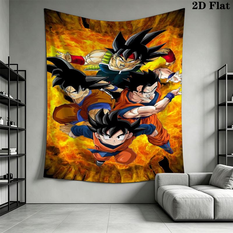 Dragon Ball Super Wall Tapestry Aesthetic Wall Hanging Printed Fabric Blanket Decorative Tapestries For Bedroom Living Room Home Decor