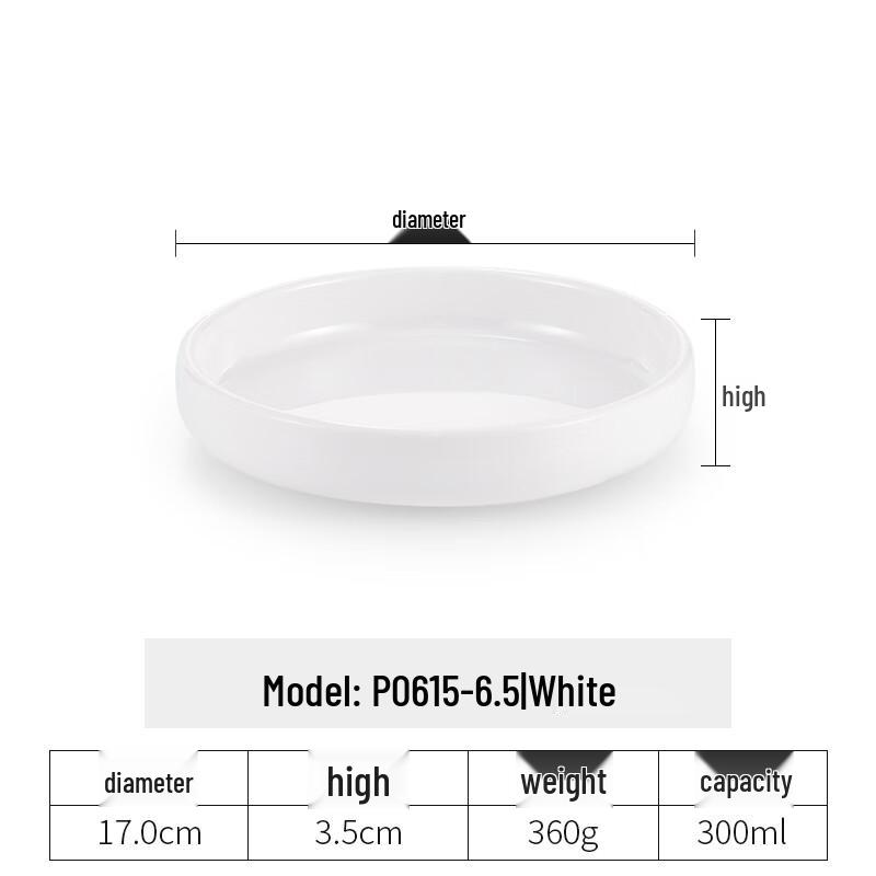 White Round Melamine Korean Side Dish Plate