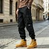 Men's Casual Cargo Pants Loose Fit Plus Size Tapered Multi-Pocket Streetwear Pants for Spring and Fall