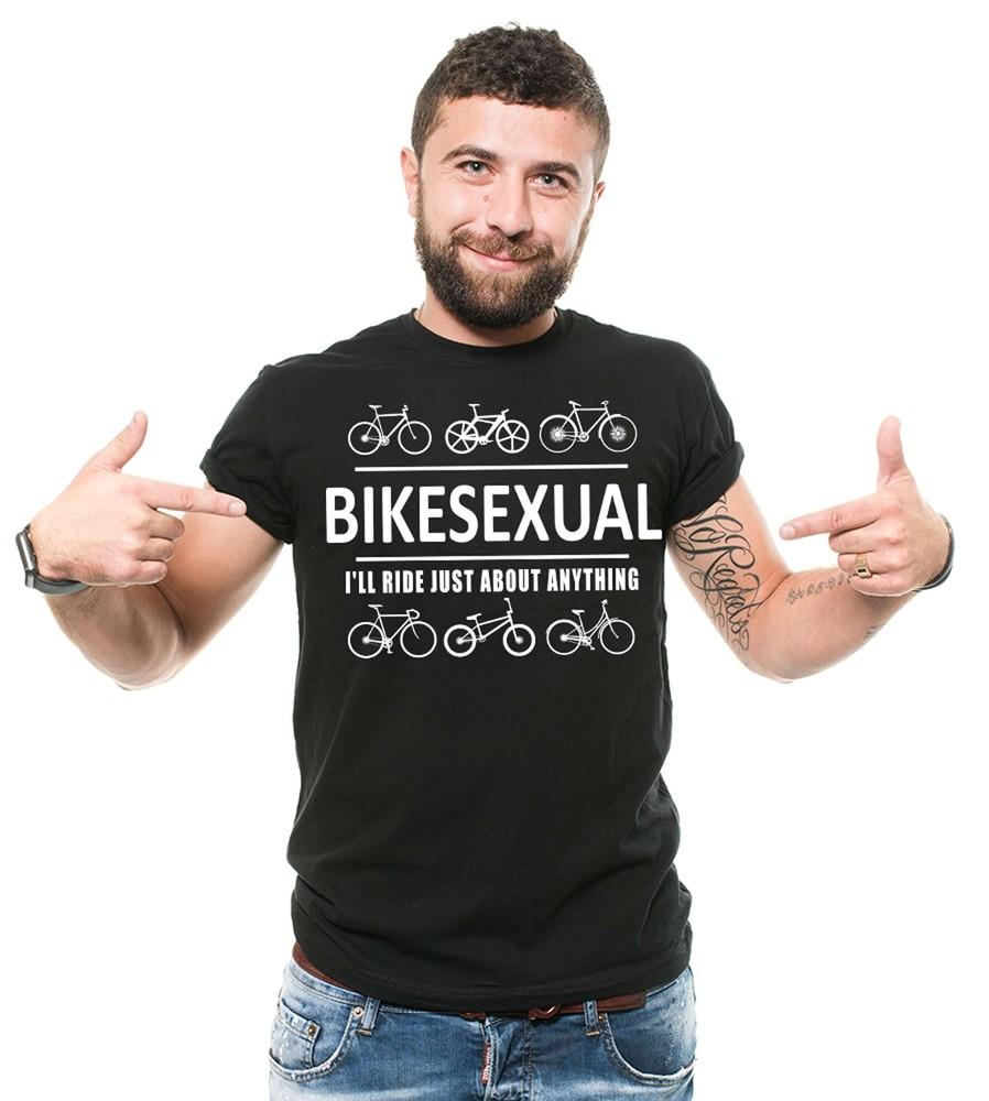 Mens Funny Bikesexual Shirt Bike Shirts Bicycle Shirt Funny Sarcastic T shirt Unisex T-Shirt XXXXL
