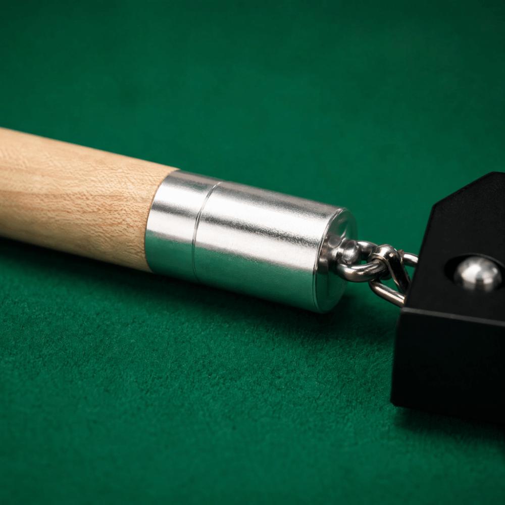2 in 1 Billiard Chalk Box Wood and Metal Tip Pricker Wooden Cue Cue Tip Maintenance 2 in 1