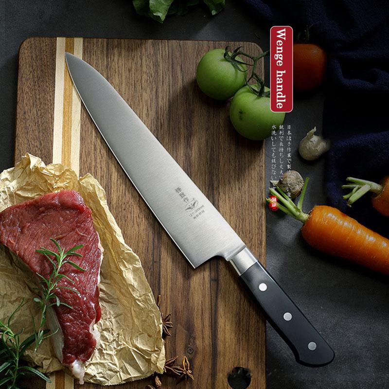 

Japanese Style 6Cr16MoV Stainless Steel Kitchen Knives Sharp Cleaver Meat Gyutou Chef Fish Knife POM Handle 7 inch