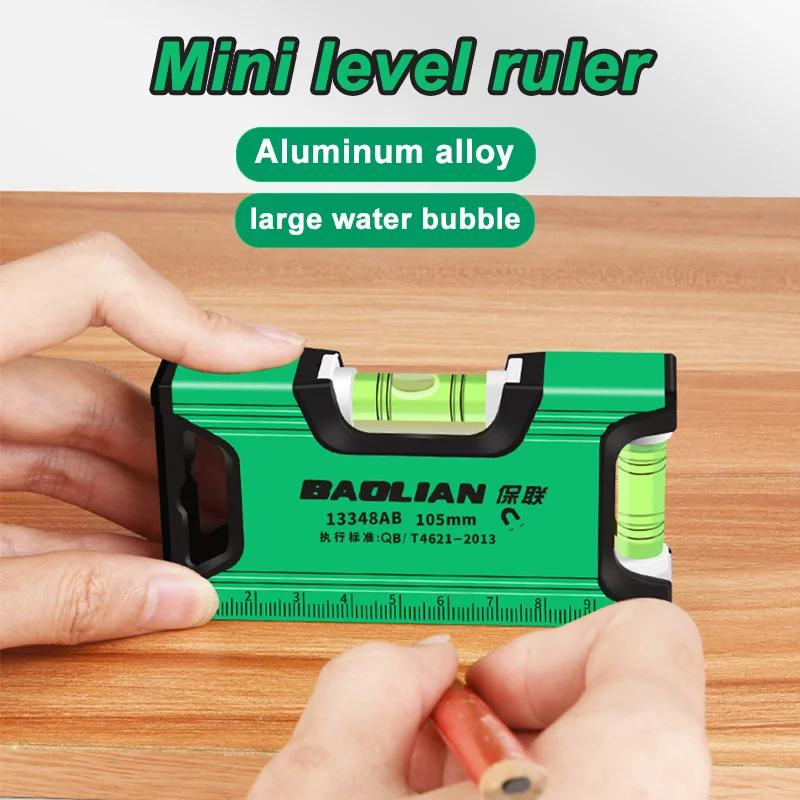100-200MM Mini Wasserwaage Tragbare Magnetische Taschenwasserwaage Hochpräzise Aluminiumstruktur Libellenwasserwaage Horizontale Wasserwaage
