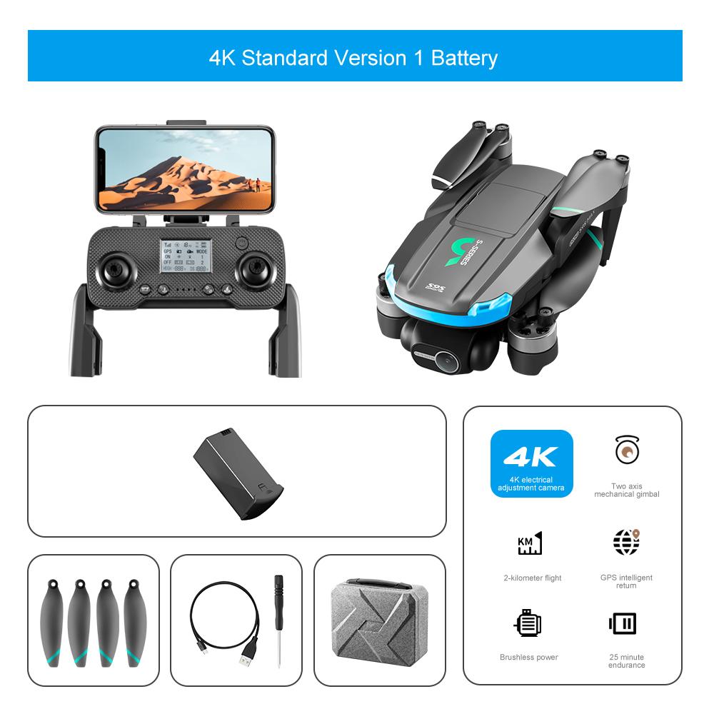 New S9S GPS Drone 8K Professional HD EIS Cameras 2-axis Gimbal 5G WIFI Brushless Obstacle Avoidance Foldable RC Quadcopter Toys