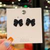 Silver Needle Diamond Bow Earrings Simple and Versatile High-quality Stud Earrings Women's Niche Light Luxury High-end Earrings