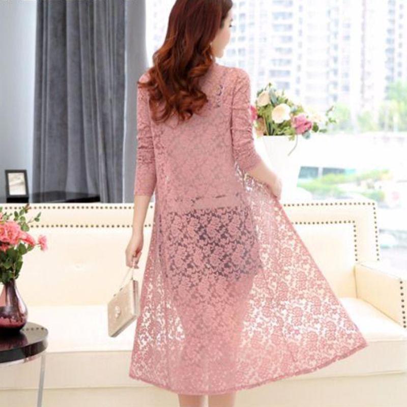 Summer Women Sun Protection Clothing Casual  Long Sleeve Sun Shirts Loose Thin Lace Coat