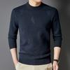Fengxun Men's 100% Pure Wool Round Neck Pullover Sweater FXT6422
