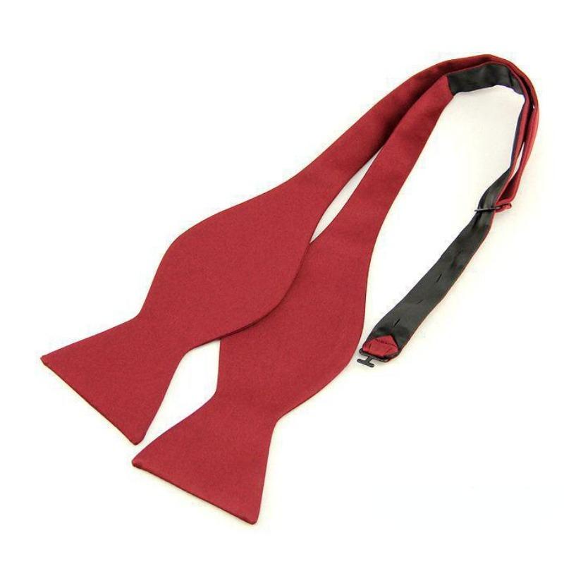1Pc Men's Classic Solid Bow Ties Self Tie Adjustable Business Wedding Papillon for Men Accessories