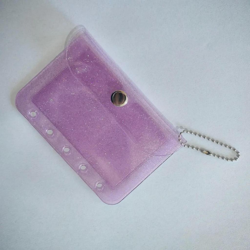 PVC Glitter Transparent A7/M5 Loose-Leaf Notebook & Storage Set