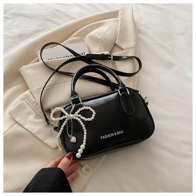 Neue Sommer Mode Einfache Damen Quadratische Tasche Perlen Schleife Umhängetasche Crossbody Tasche