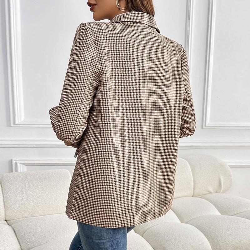 Womens Casual Blazer Jacket Button Lapel Long Sleeve Pockets Business Office Wear
