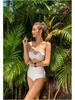Korean-Style Sexy Bandage Bikini Set - Women's Three-Piece High-Waisted Swimsuit for Vacations and Hot Springs