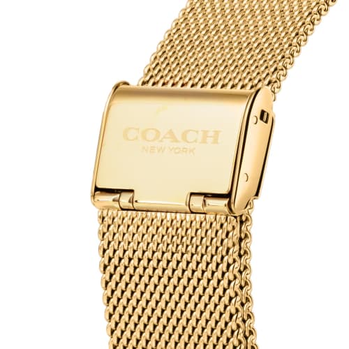 Coach GREYSON Watch, 36mm, Yellow Gold Dial, Quartz Movement, Water Resistant, Mineral Glass, 14504144, Women's, Gold