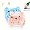 Cute Cartoon Bear Hair Towel Bag - Quick-drying, Super Soft, Long and Thick Hair - Light Blue and Pink, Non-woven, Suitable for Teenagers and Adults