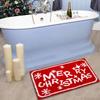 Christmas Doormat Winter Bath Rug Snowflak Mats Decor Front Door Mat Decorative Non Slip Comfortable Mat Area Rug For Bedroom