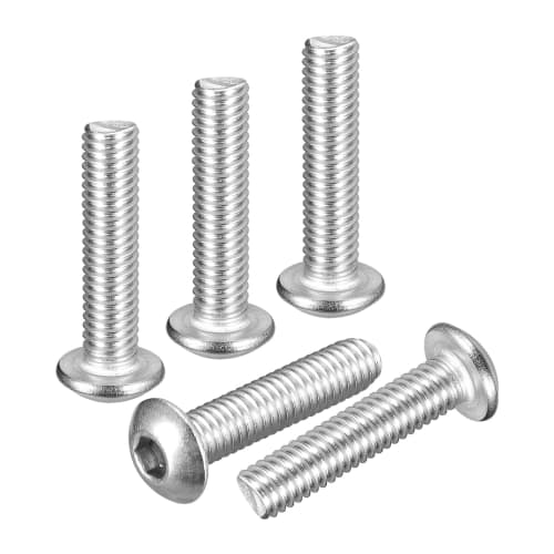 DTGN M4-0.7x18mm Button Head Cap Bolts, 10-Pack, 316 Stainless Steel with Efflorescence Finish, Hex Drive Fasteners for Road Bikes, Mountain Bikes, Ca