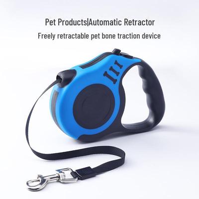 Dispositivo automatico di trazione retrattile per cani con corda e osso - Lunghezze 3 m o 5 m