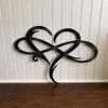 Black Iron Heart Wall Decor Metal Infinity Heart Decor Perfect Heart Wall Art  Modern Home