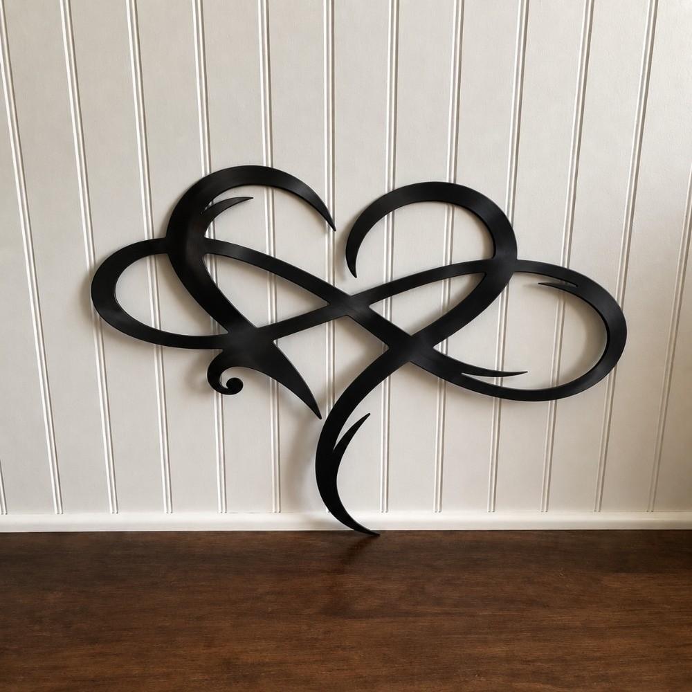 Black Iron Heart Wall Decor Metal Infinity Heart Decor Perfect Heart Wall Art  Modern Home