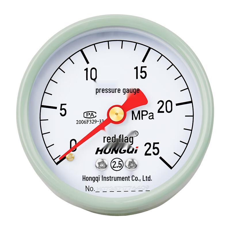 Hongqi Y-60Z Axial Pressure Gauge, 60mm Dial, 2.5 Accuracy